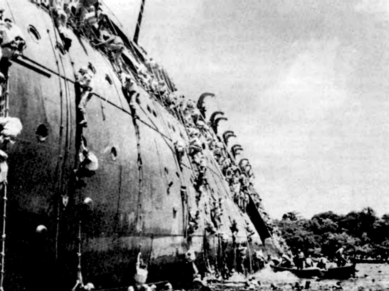 Coolidge beached, 1942