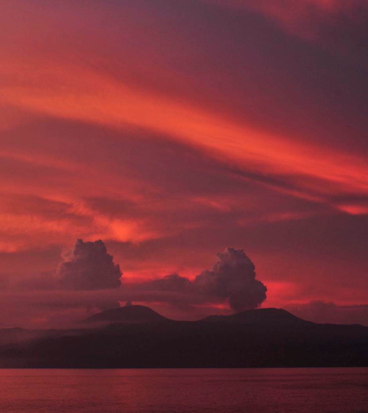 Ambrym volcano at dusk