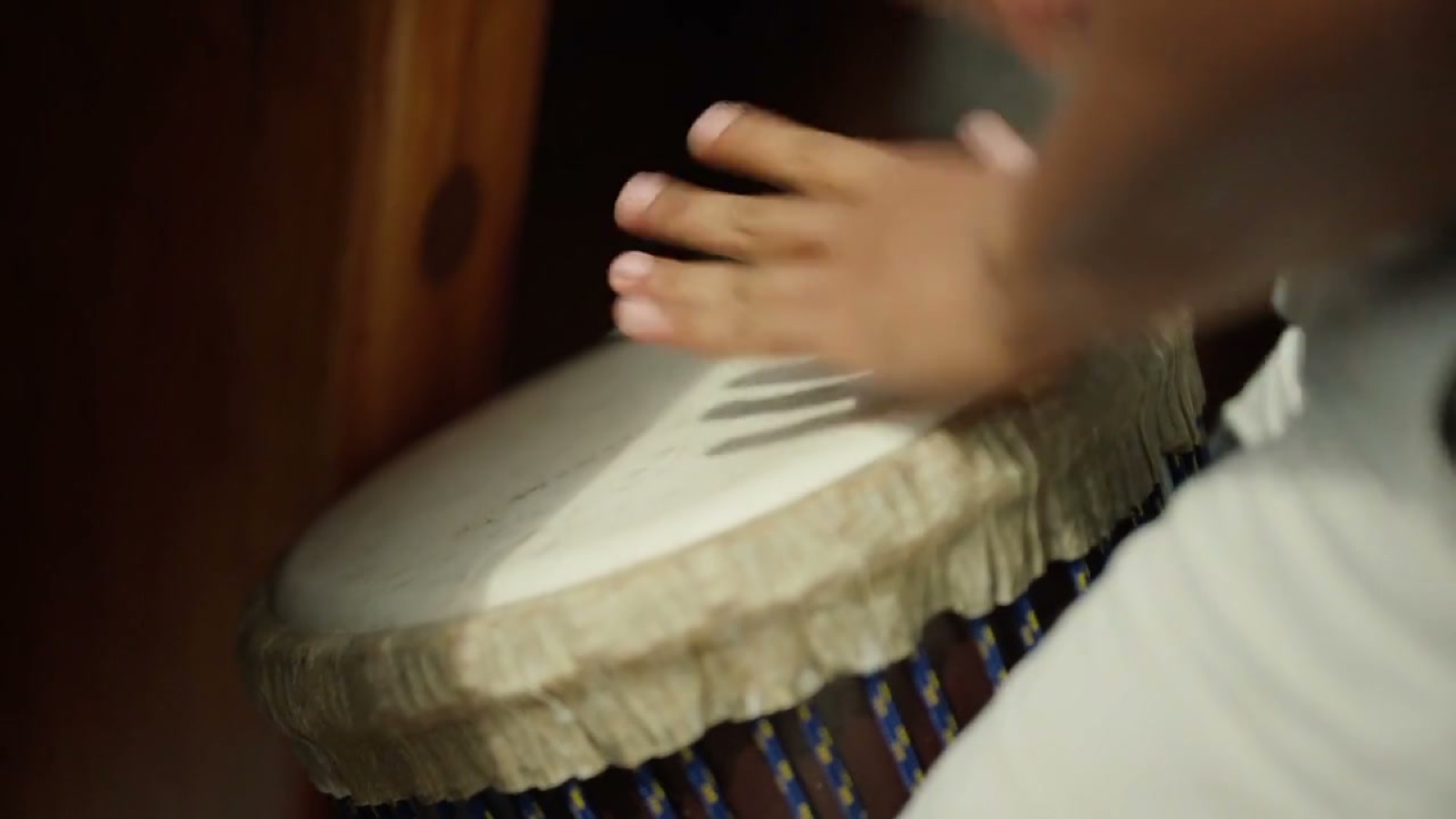 Hands on a hand drum